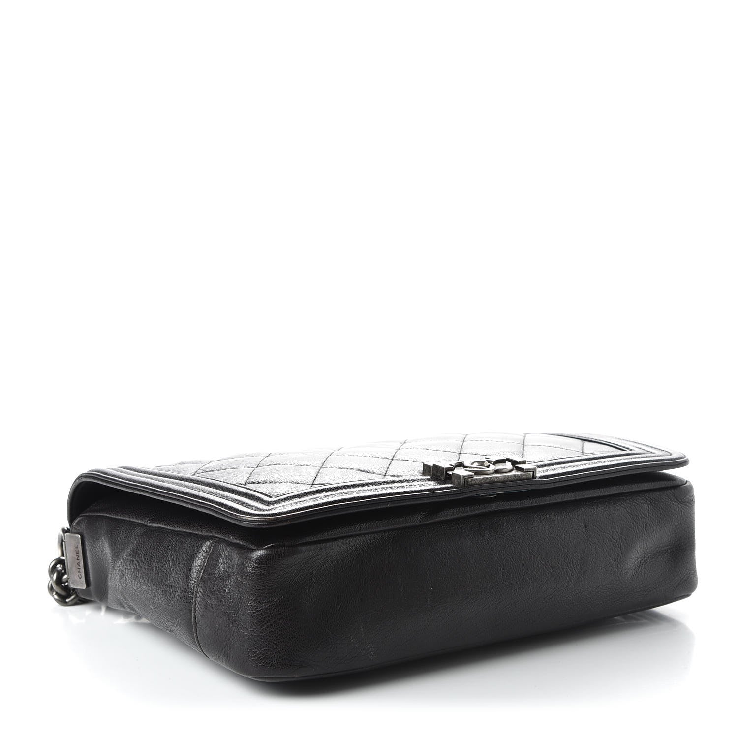 Chanel Goatskin Ombre Faded Quilted Large Boy Flap Grey 4 of 10