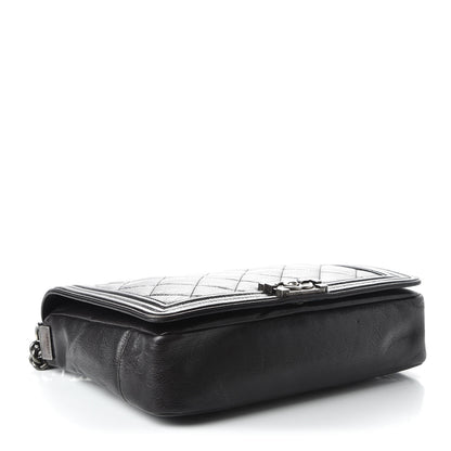 Chanel Goatskin Ombre Faded Quilted Large Boy Flap Grey 4 of 10