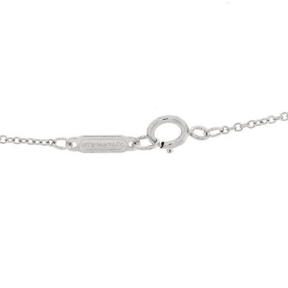 Tiffany Platinum Diamond Small Open Circle Pendant Necklace 4 of 4
