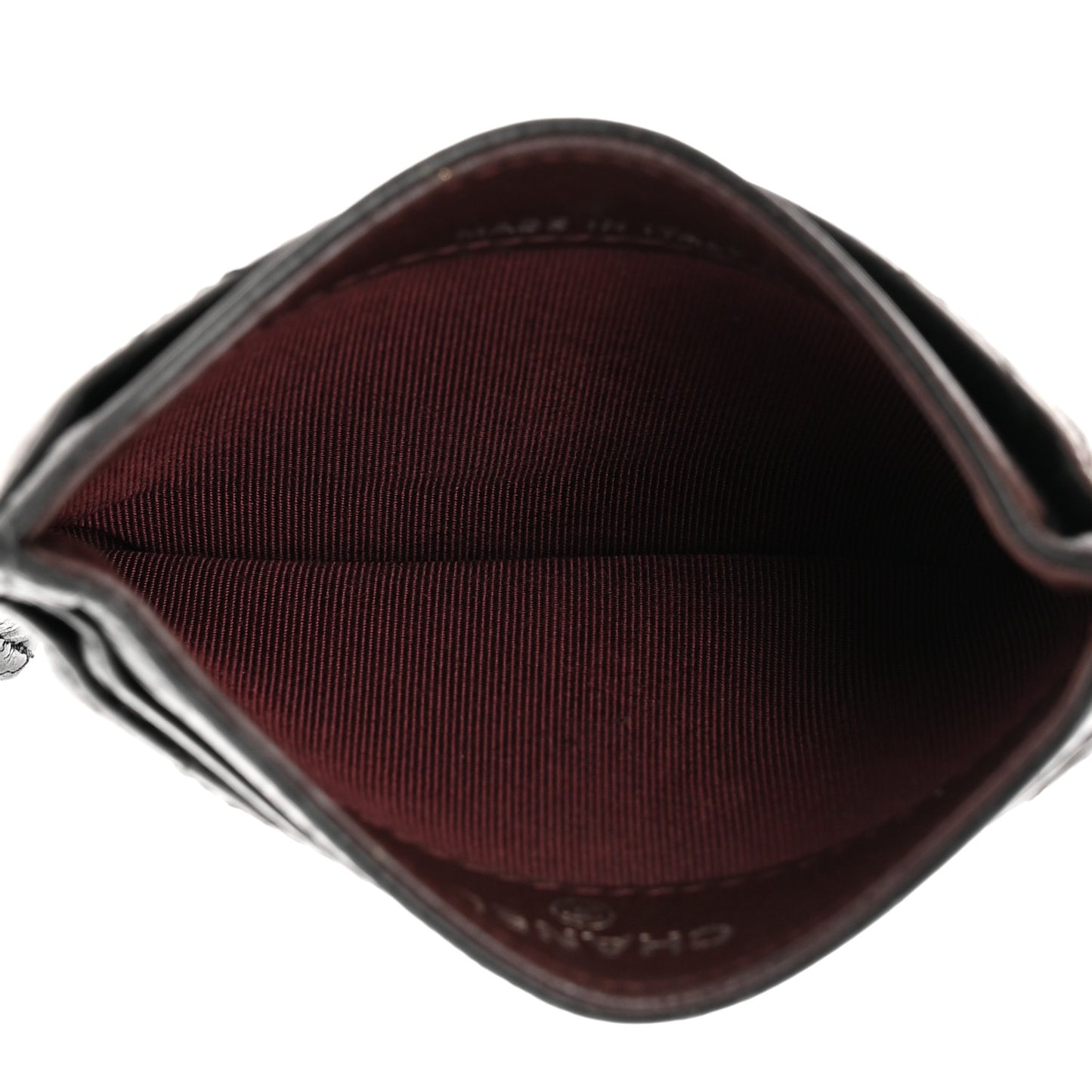 Lambskin Quilted Card Holder Black