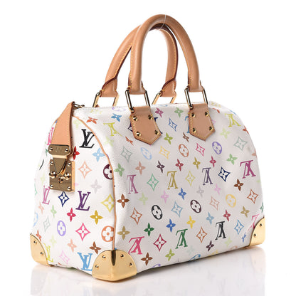 Louis Vuitton Monogram Multicolor Speedy 30 White 3 of 17