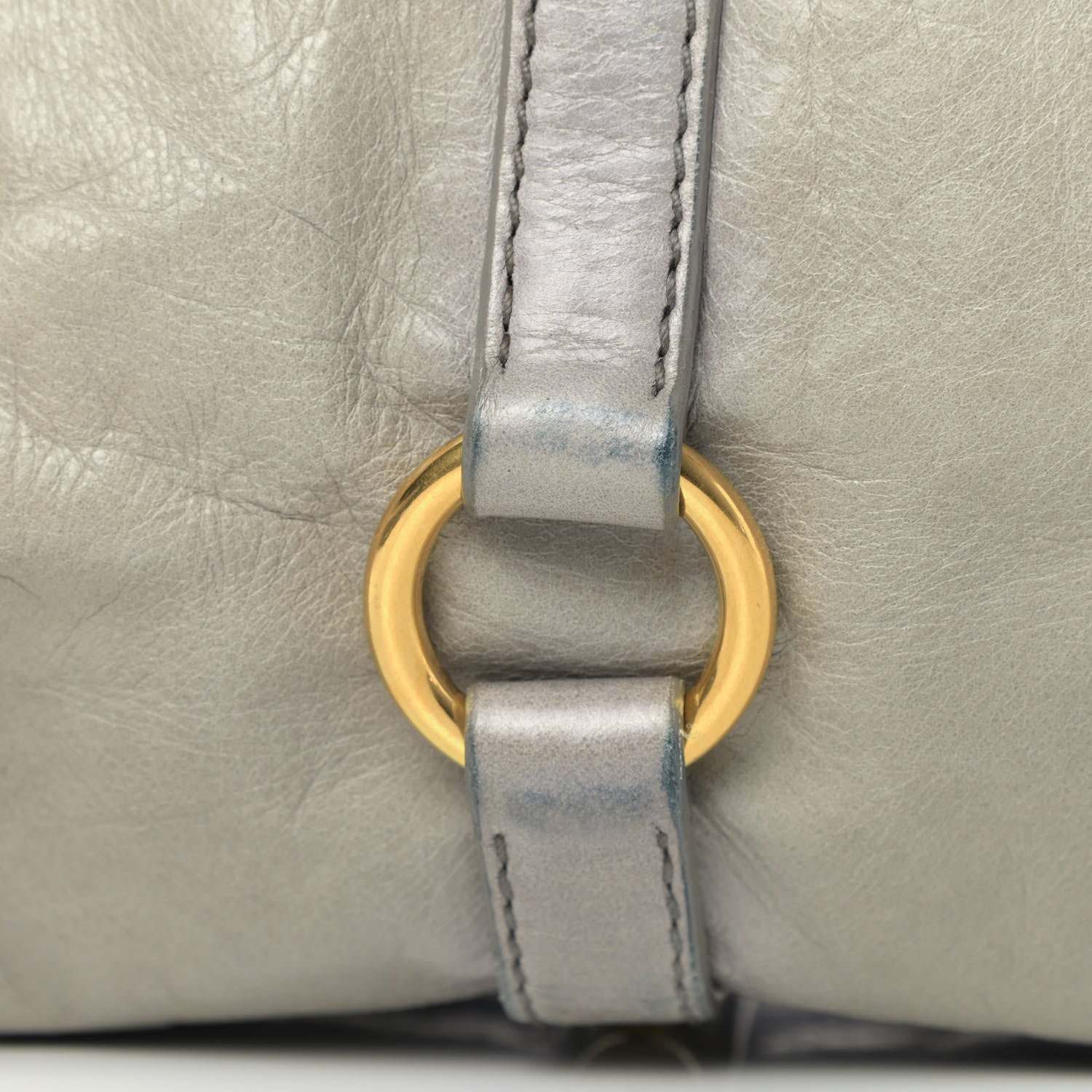 Miu Miu Vitello Lux Medium Bow Bag Grey 7 of 11