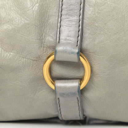 Miu Miu Vitello Lux Medium Bow Bag Grey 7 of 11