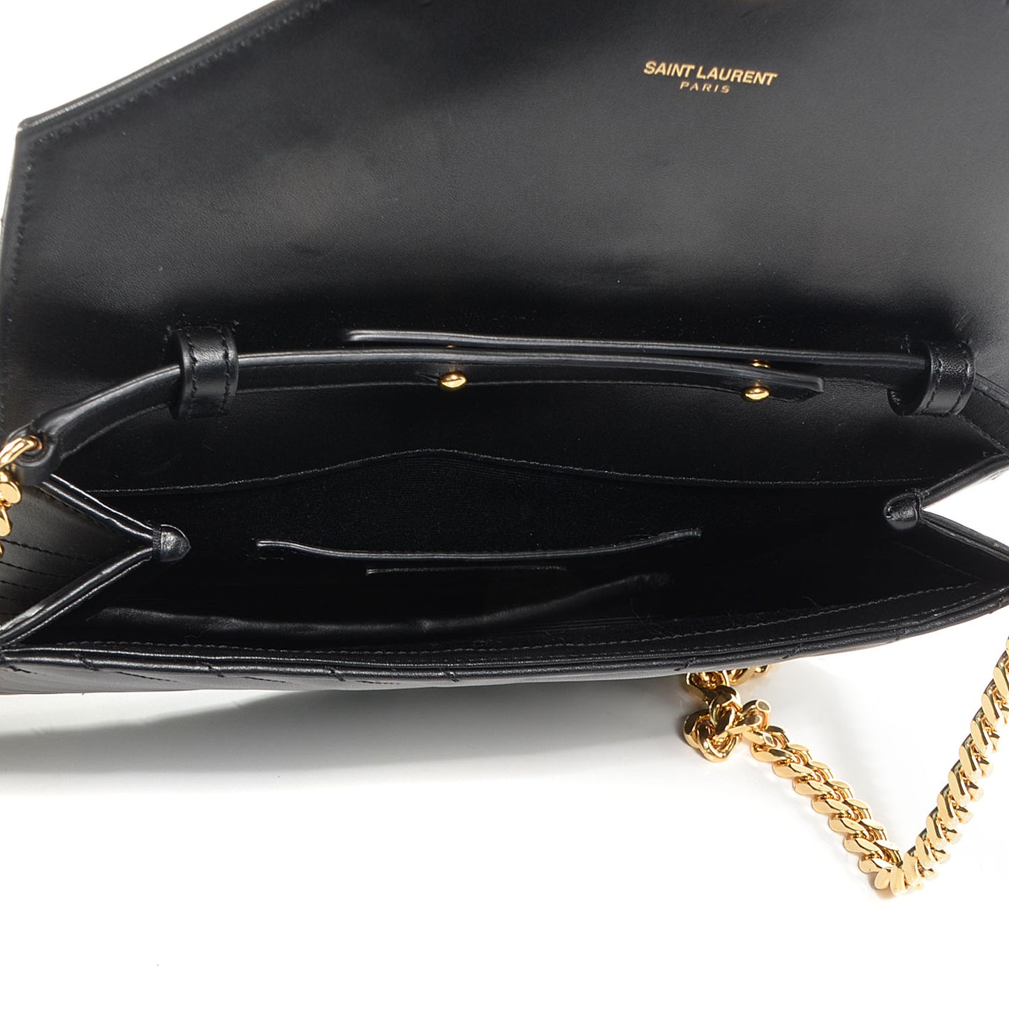 Lambskin Matelasse Chevron Medium Monogram Satchel Black