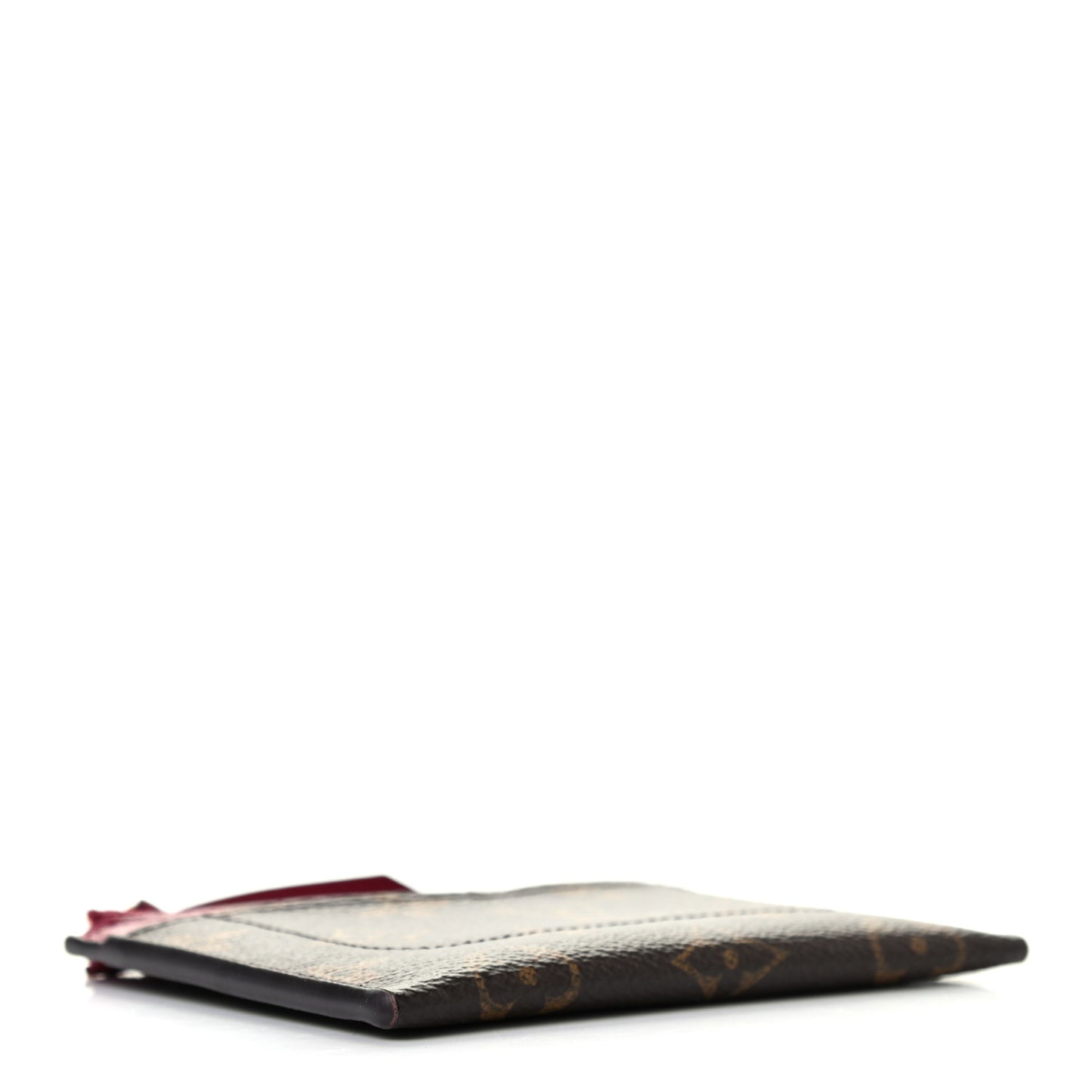 Monogram Zipped Card Holder Fuchsia