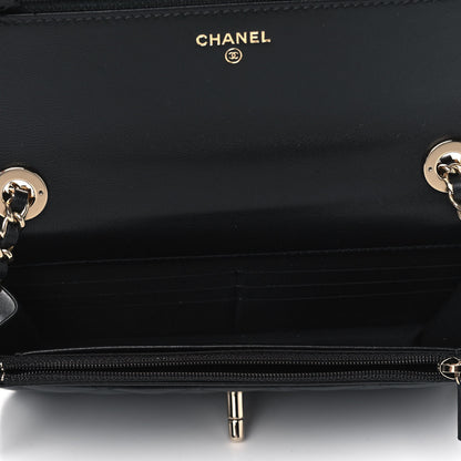 Chanel Lambskin Quilted Trendy CC Wallet On Chain WOC Black 4 of 4