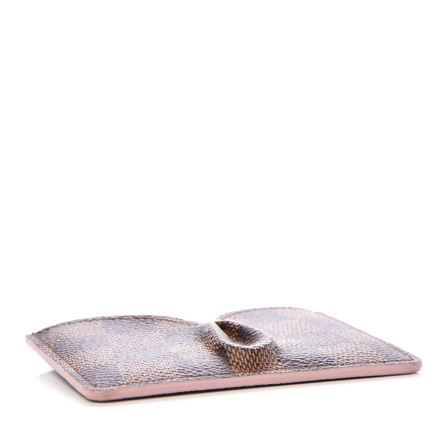 Damier Ebene Caissa Card Holder Rose Ballerine