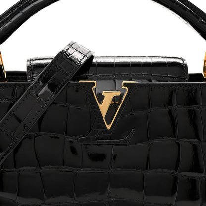 Louis Vuitton Brilliant Alligator Capucines BB Black 7 of 11