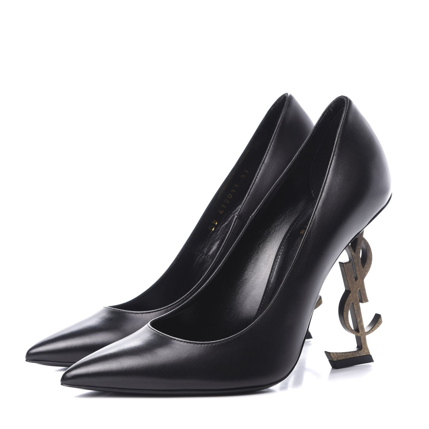 Calfskin Opyum 110 Pumps 37 Black Gold