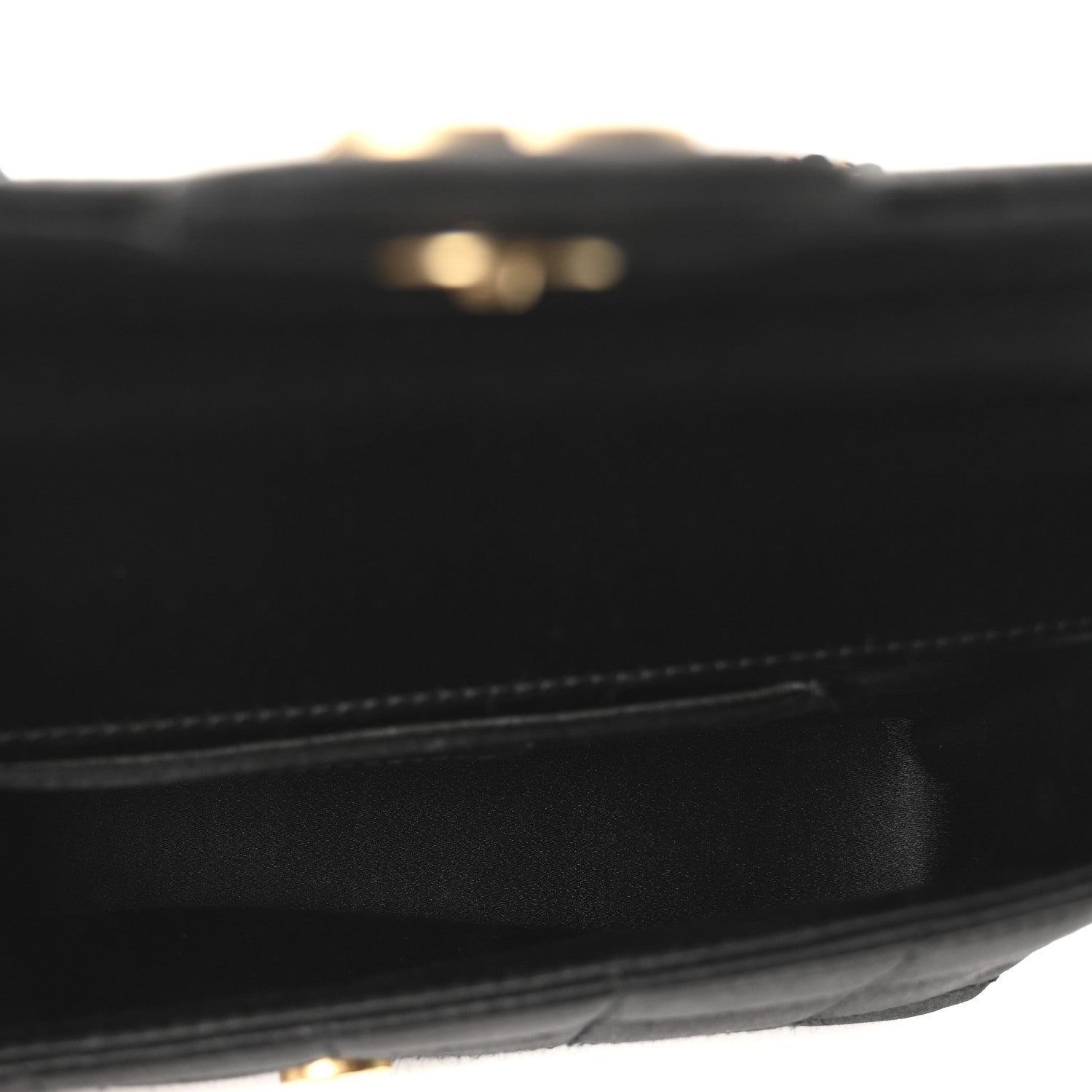 Chanel Satin Chocolate Bar Quilted Camellia Rectangular Mini Flap Black 5 of 11