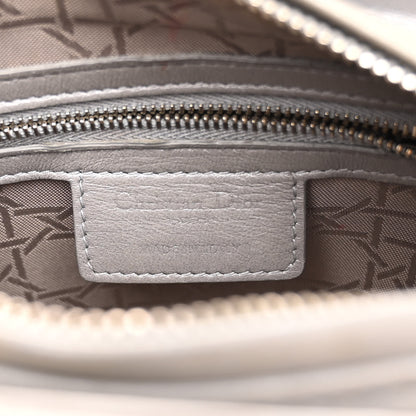 Christian Dior Pearly Lambskin Cannage Medium Lady Dior Grey 6 of 10