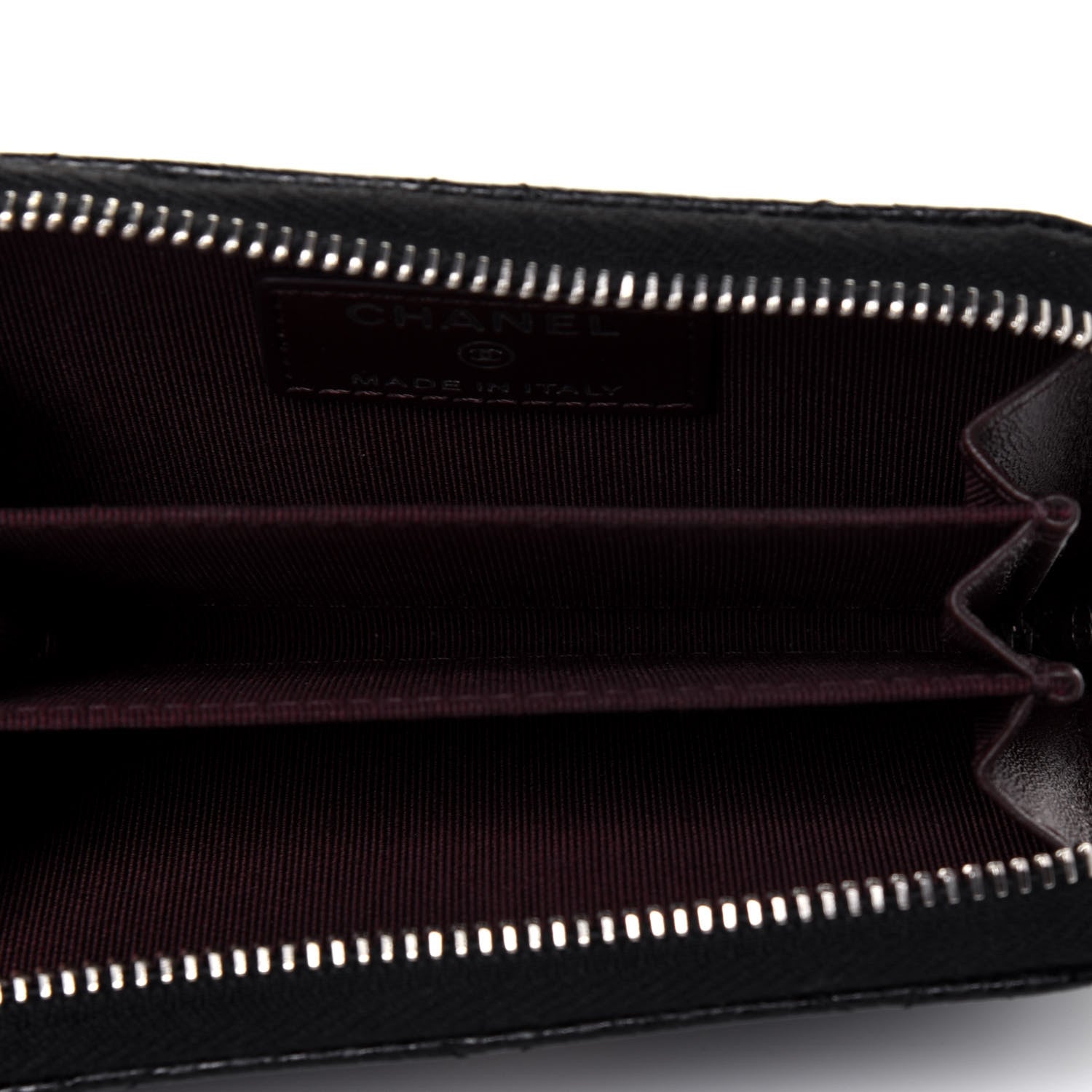 Chanel Caviar Quilted Zip Coin Purse Black 5 of 10