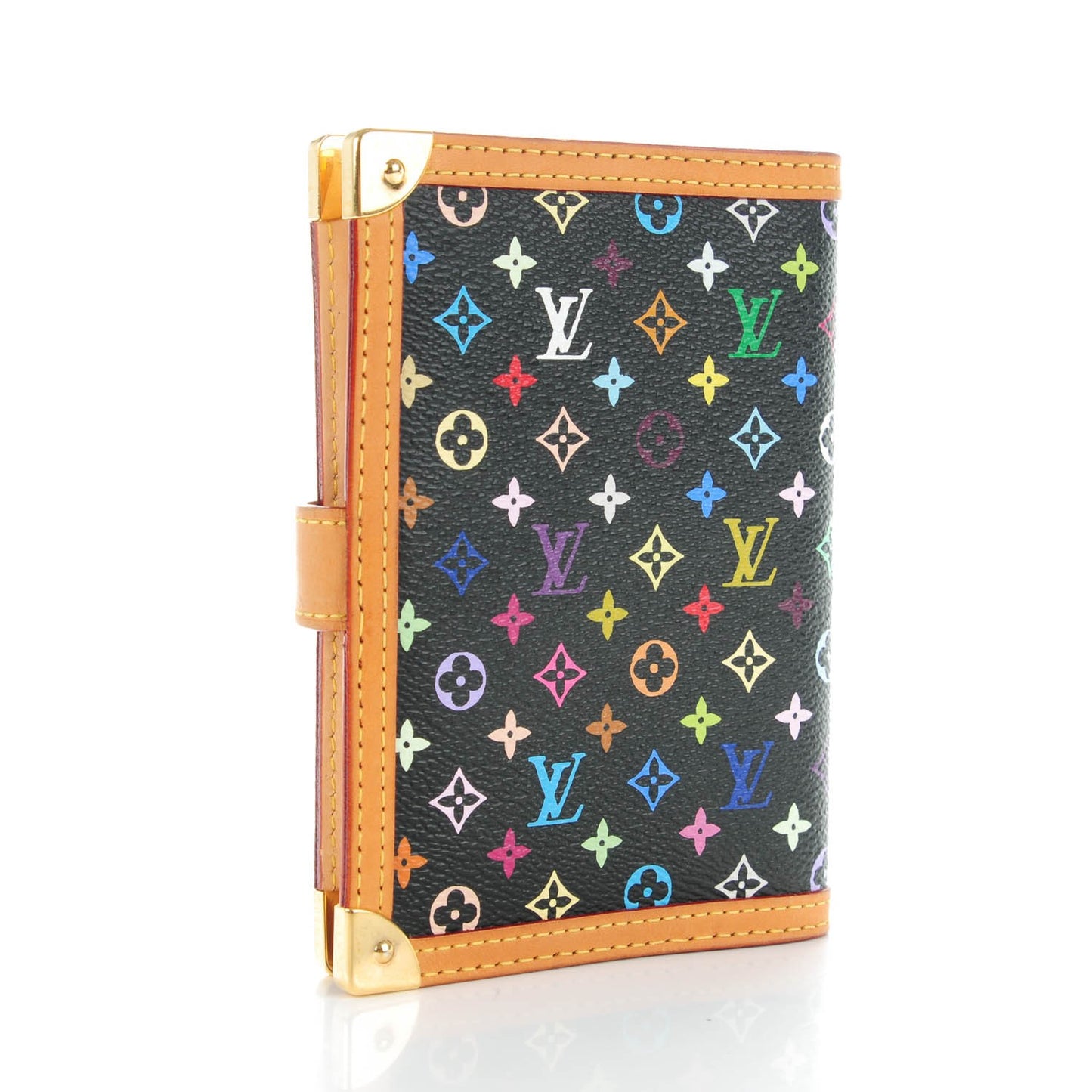 Monogram Multicolor Small Ring Agenda Cover Black