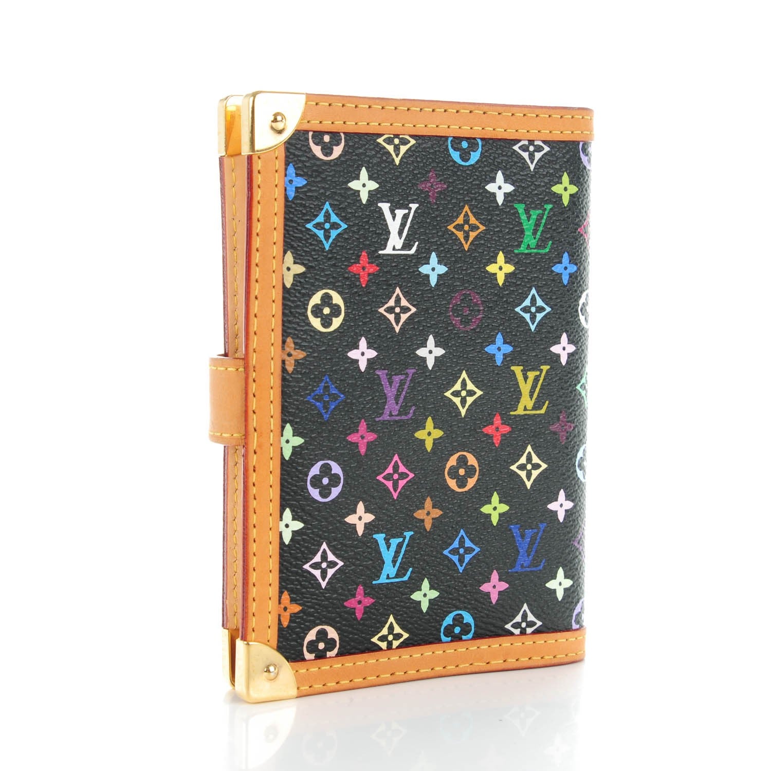 Louis Vuitton Monogram Multicolor Small Ring Agenda Cover Black 3 of 7