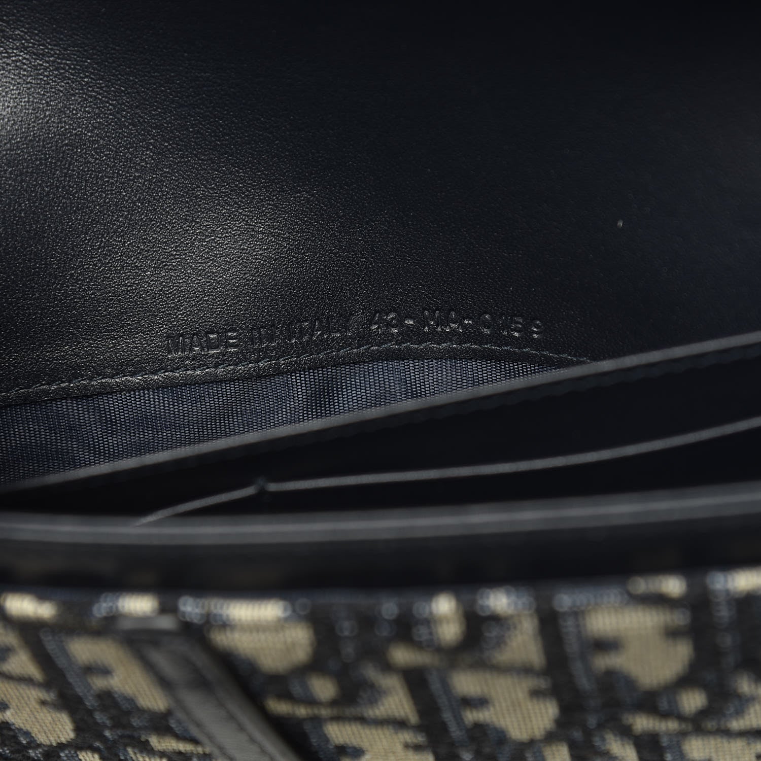 Christian Dior Oblique Saddle Chain Wallet Blue 9 of 11