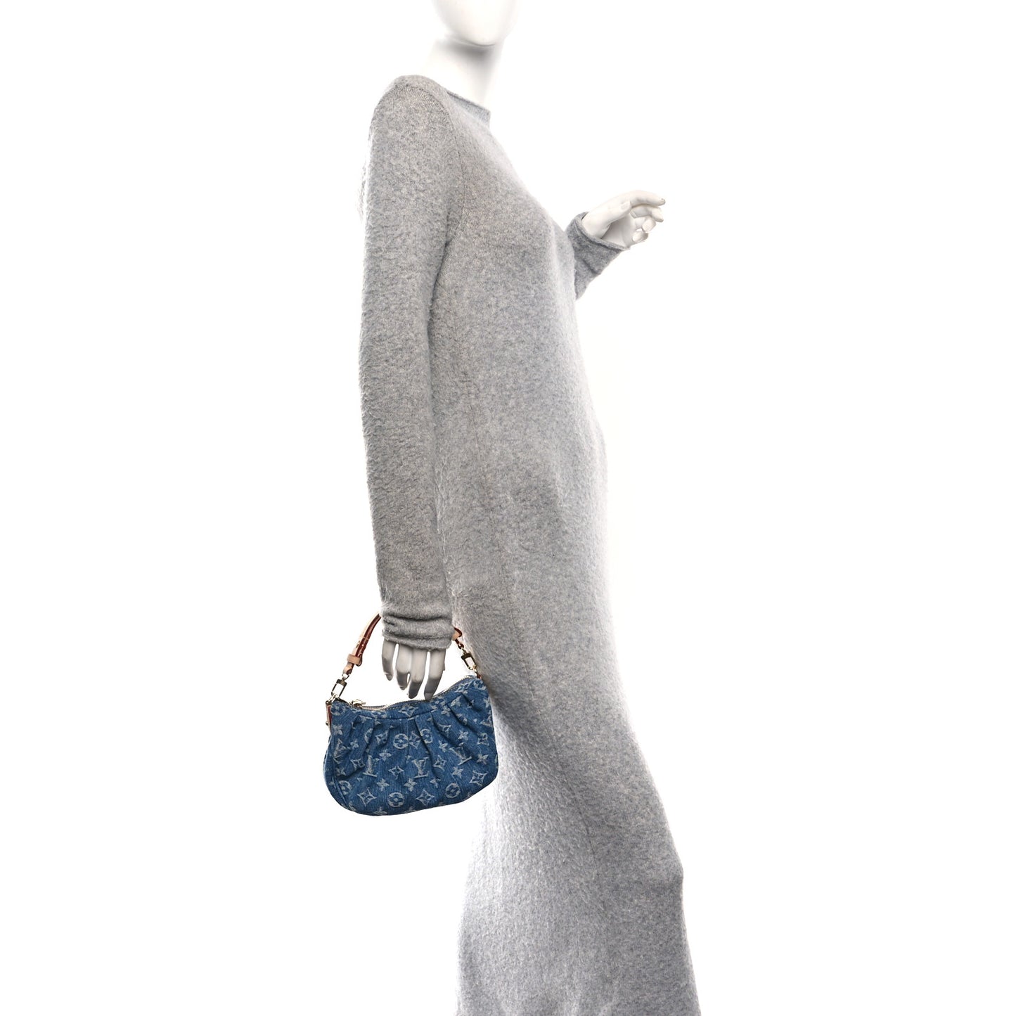 Monogram Denim Pochette Valley Blue