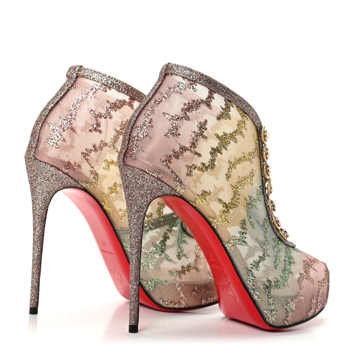 Rete Tulle Top Top 120 Ankle Boots 37 Multicolor