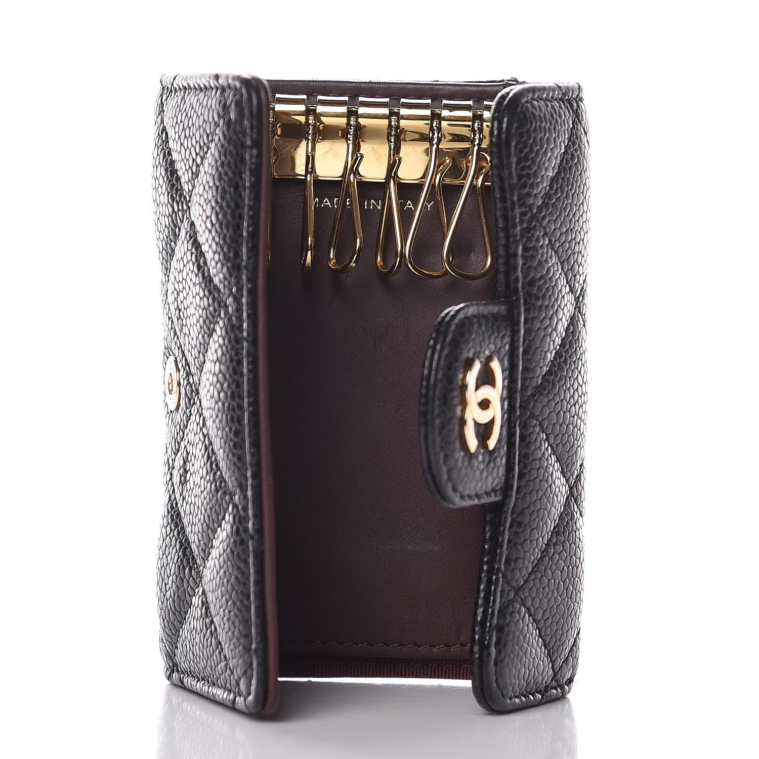 Chanel Caviar Quilted 6 Key Holder Black 5 of 9