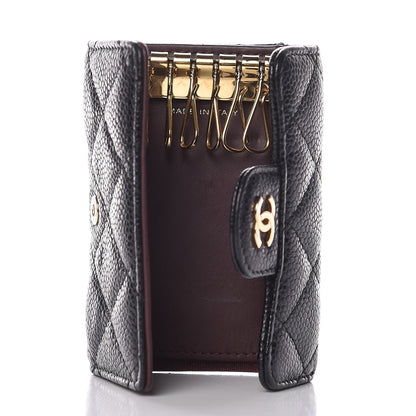 Chanel Caviar Quilted 6 Key Holder Black 5 of 9