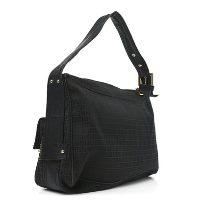 Fendi Zucchino Vitello Shoulder Bag Black 3 of 12