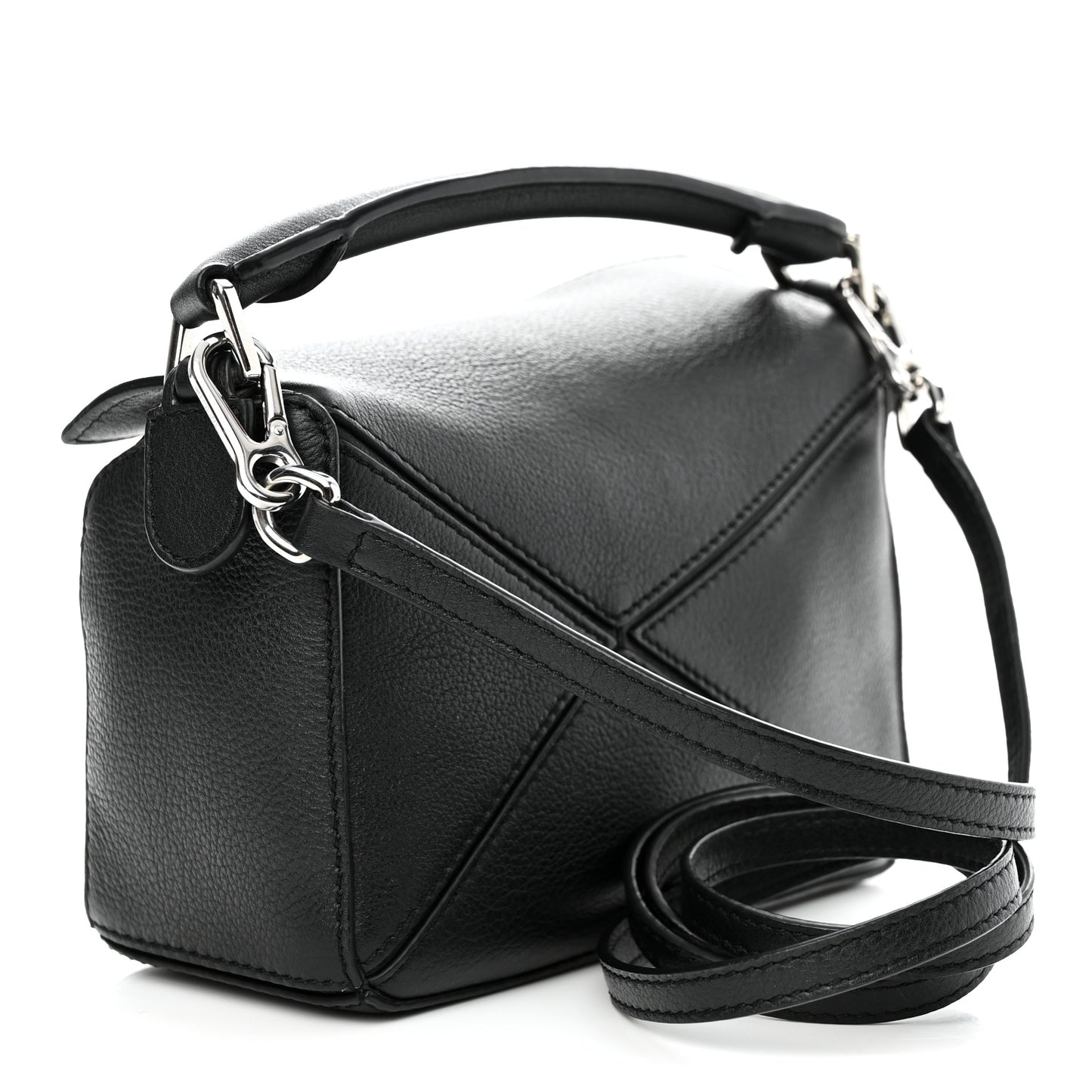 Calfskin Mini Puzzle Bag Black