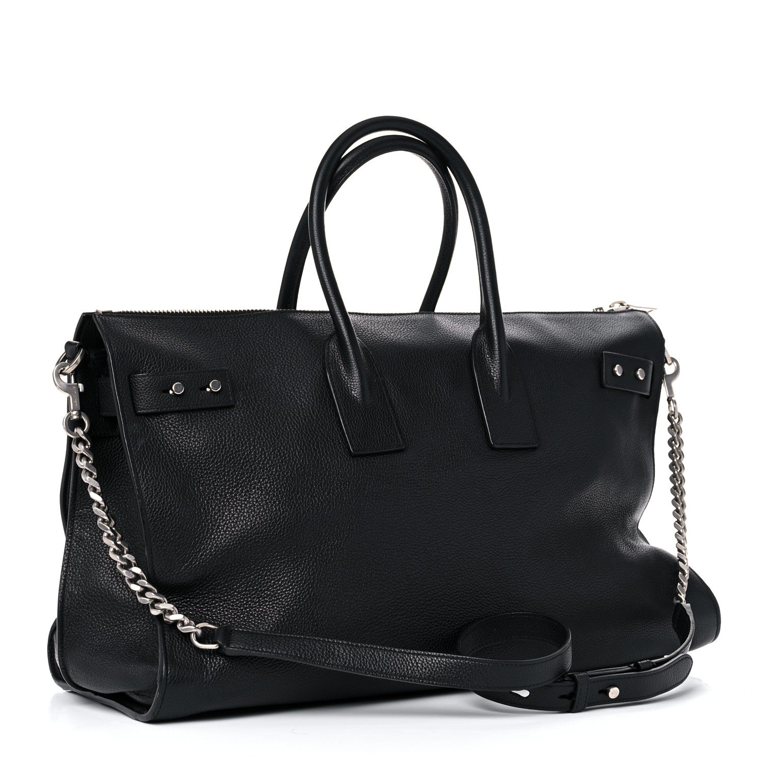 Saint Laurent Grained Calfskin Medium Souple Sac De Jour Duffle Black 3 of 19