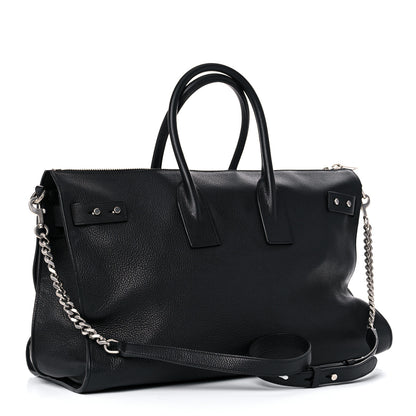 Saint Laurent Grained Calfskin Medium Souple Sac De Jour Duffle Black 3 of 19