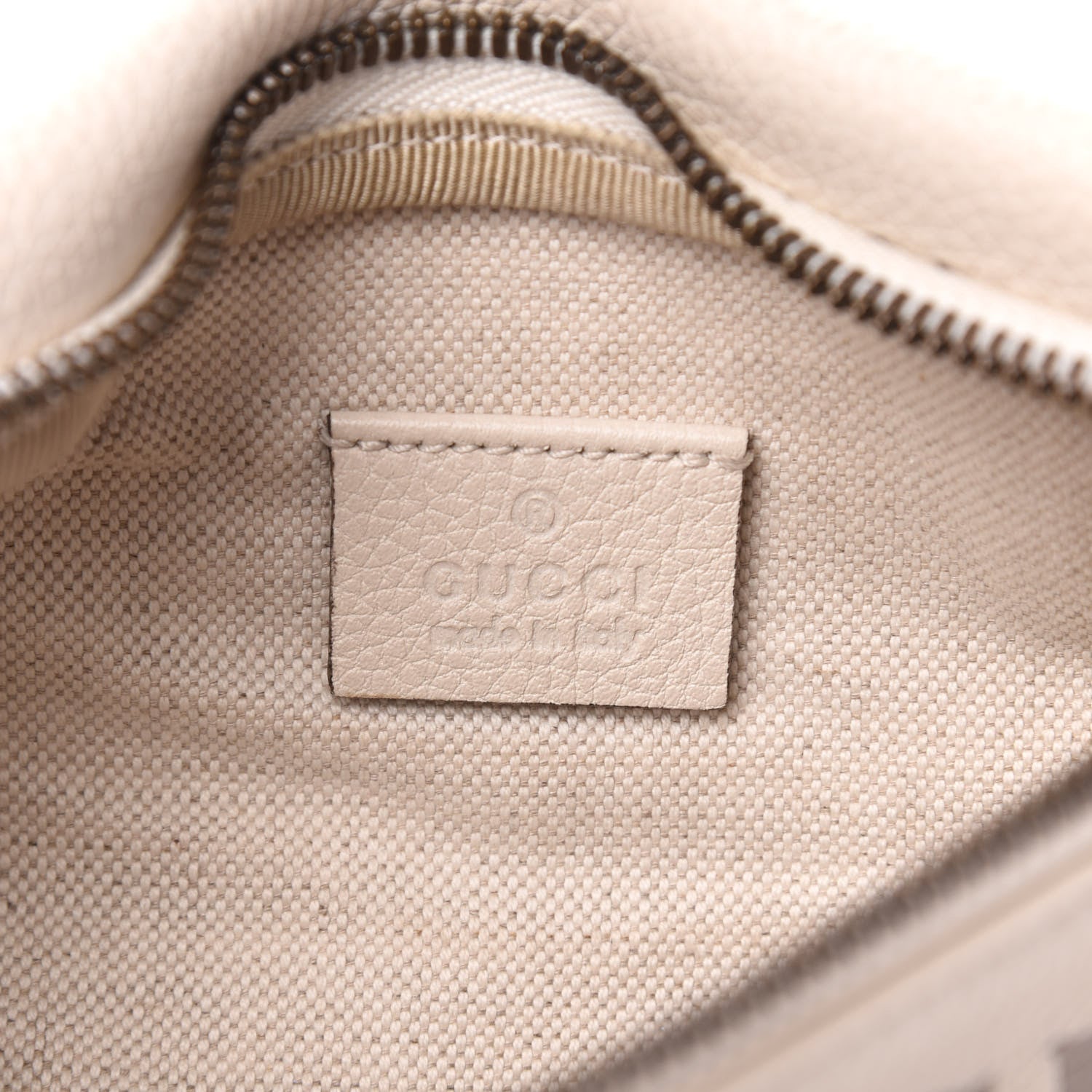 Gucci Grained Calfskin Small Logo Belt Bag White 6 of 12