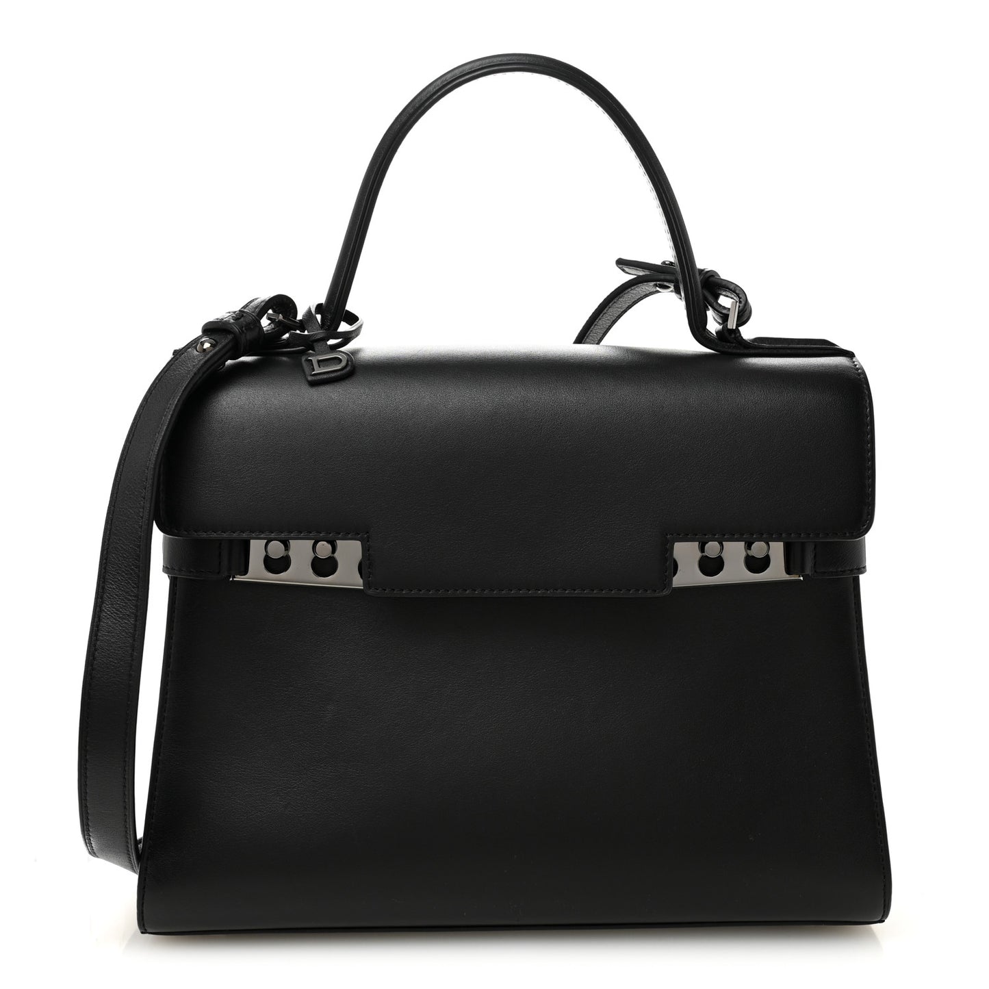 Calfskin MM Tempete Satchel Black