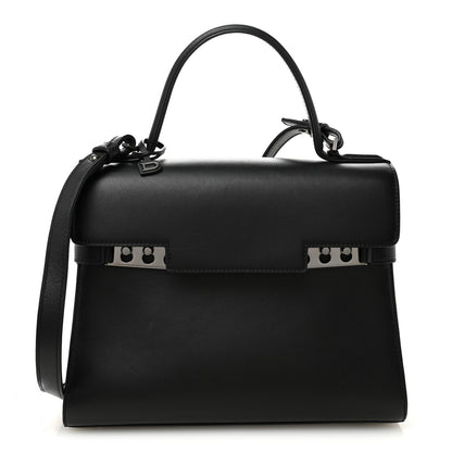 Delvaux Calfskin MM Tempete Satchel Black 1 of 9