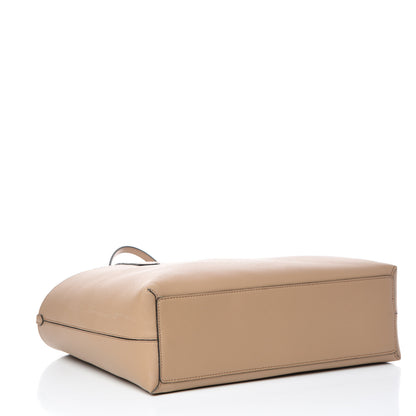 Burberry Grainy Calfskin Haymarket Check Medium Reversible Tote Camel 6 of 15