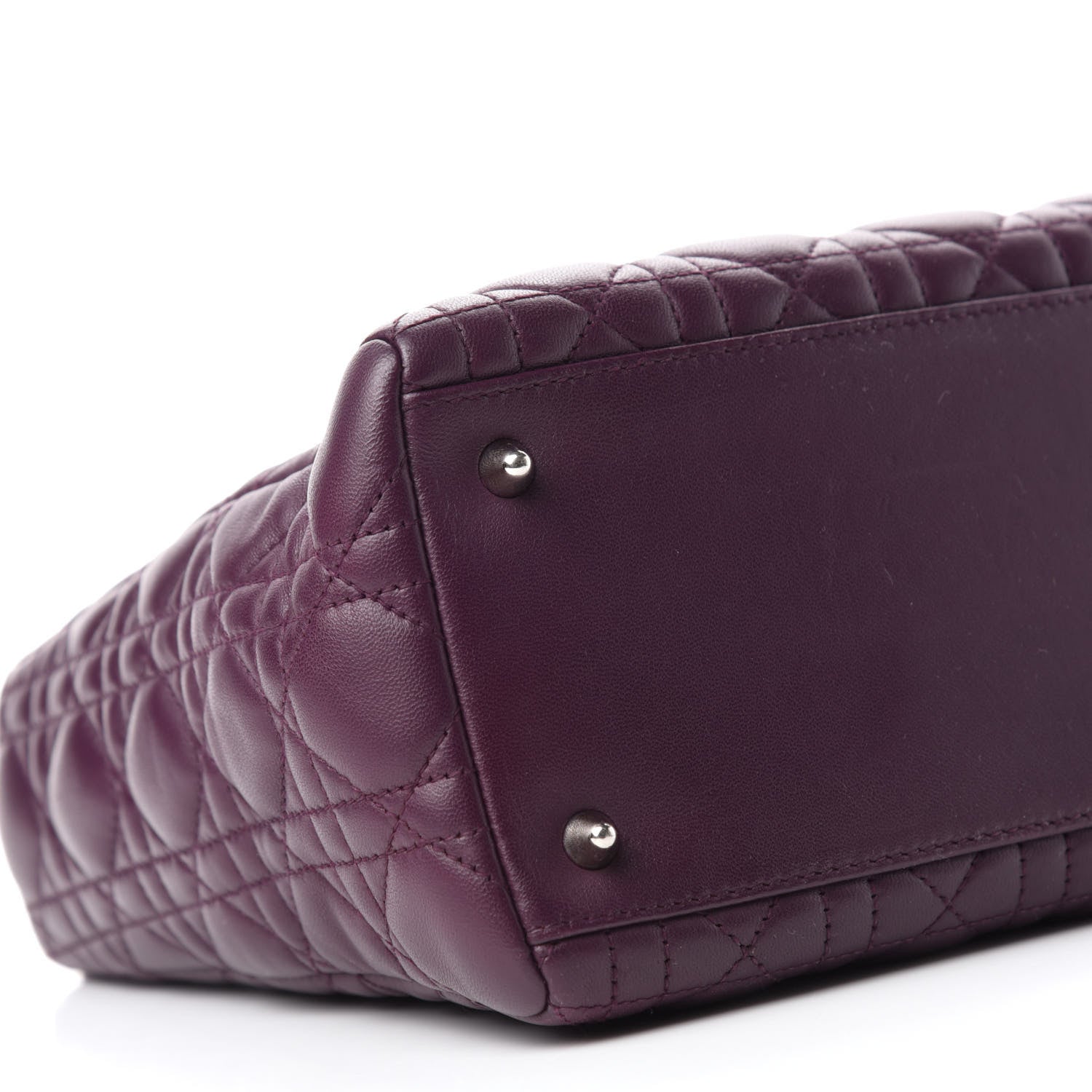 Christian Dior Lambskin Cannage Medium Lady Dior Purple 6 of 11