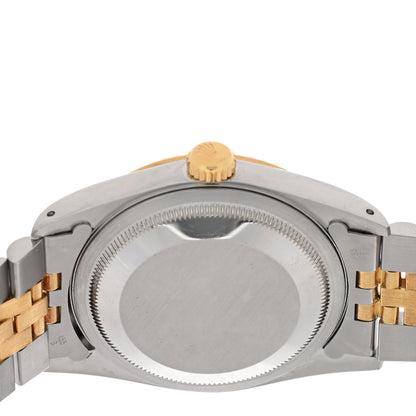 Rolex Stainless Steel 18K Yellow Gold 36mm Oyster Perpetual Datejust Watch Silver 16233 4 of 4