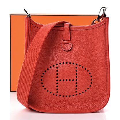 Hermes Taurillon Clemence Evelyne TPM Rouge Casaque 12 of 12