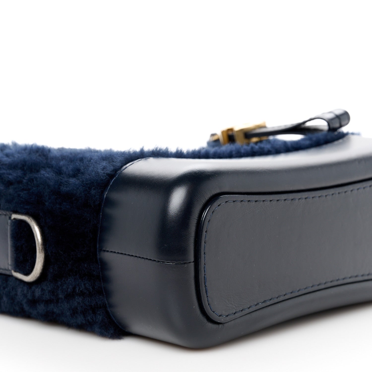 Chanel Shearling Small Gabrielle Hobo Navy 9 of 10