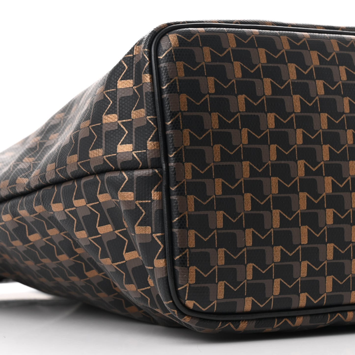 Grained Calfskin Canvas 1920 Oh! Tote Ruban MM Carbon Bronze
