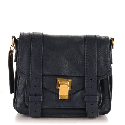 Proenza Schouler Lambskin PS1 Pouch Messenger Midnight 1 of 7