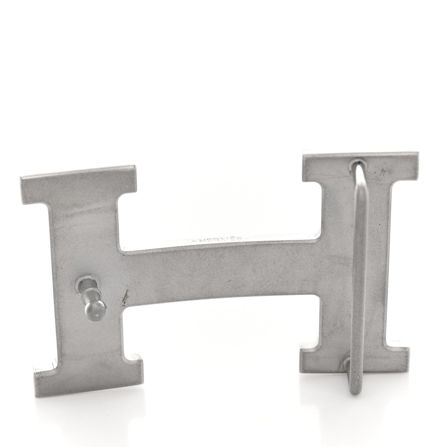 Hermes Brushed Palladium 32mm H Belt Buckle 4 of 4