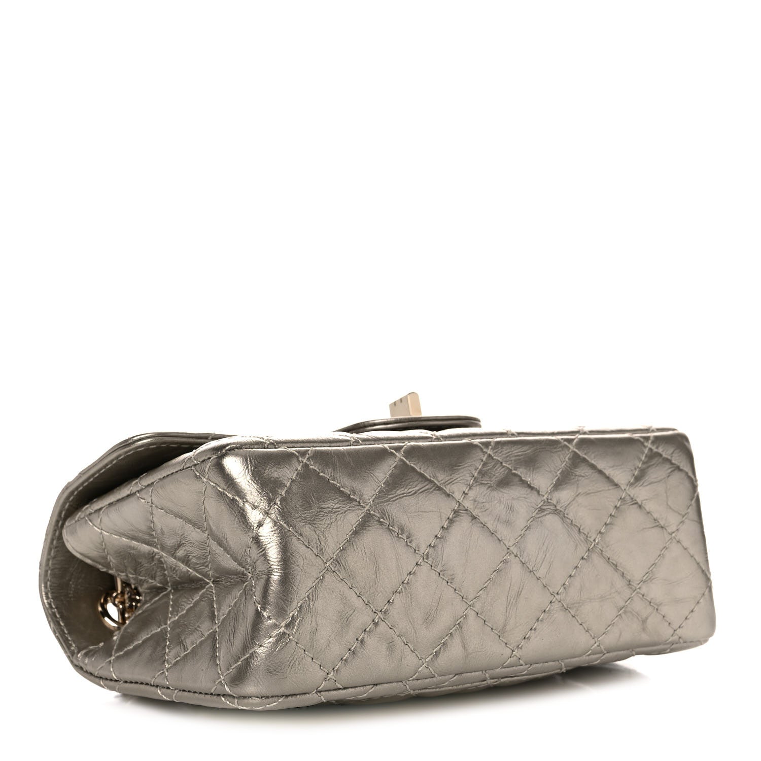 Chanel Metallic Aged Calfskin Quilted 2.55 Reissue Mini Flap Light Gold 5 of 11