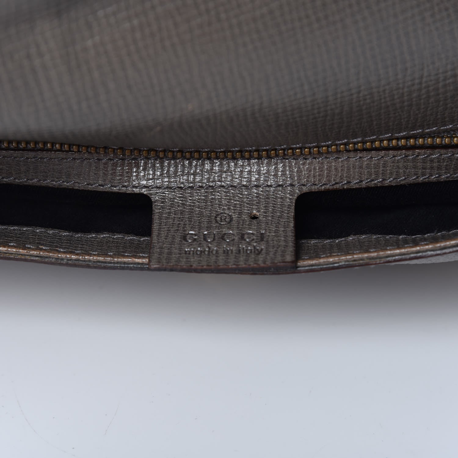 Gucci Calfskin Horsebit Chain Flap Shoulder Bag Grey 6 of 14
