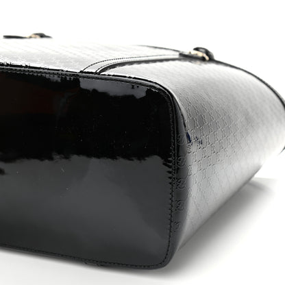 Gucci Patent Microguccissima Medium Nice Tote Black 8 of 8
