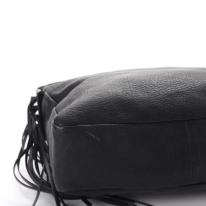 Lanvin Calfskin Tribale Fringe Shoulder Bag Black 8 of 8