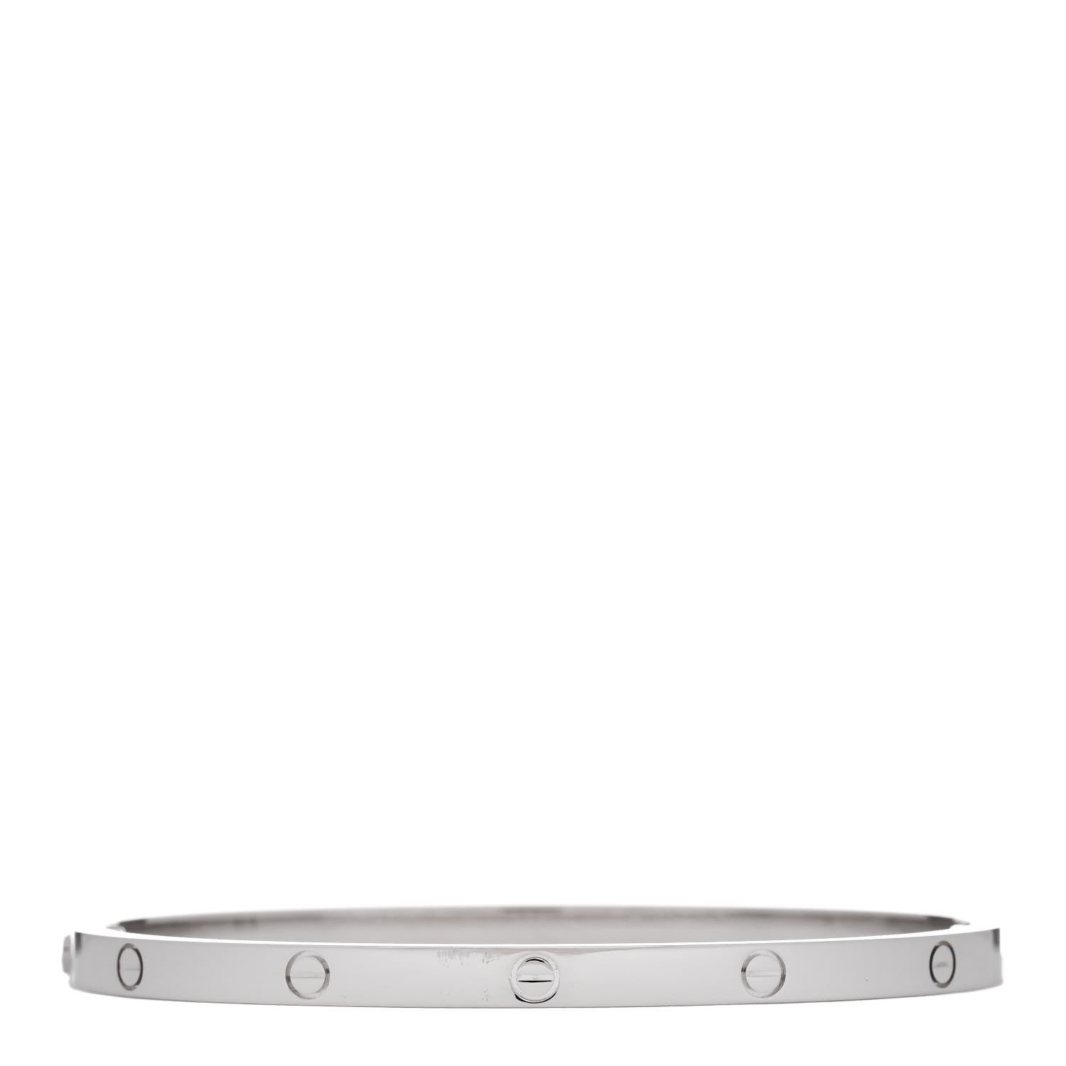 Cartier 18K White Gold Small LOVE Bracelet 16 2 of 6