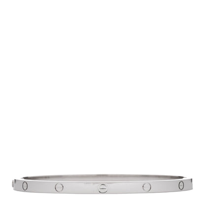Cartier 18K White Gold Small LOVE Bracelet 16 2 of 6