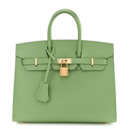Hermes Epsom Birkin Sellier 25 Vert Criquet 1 of 11