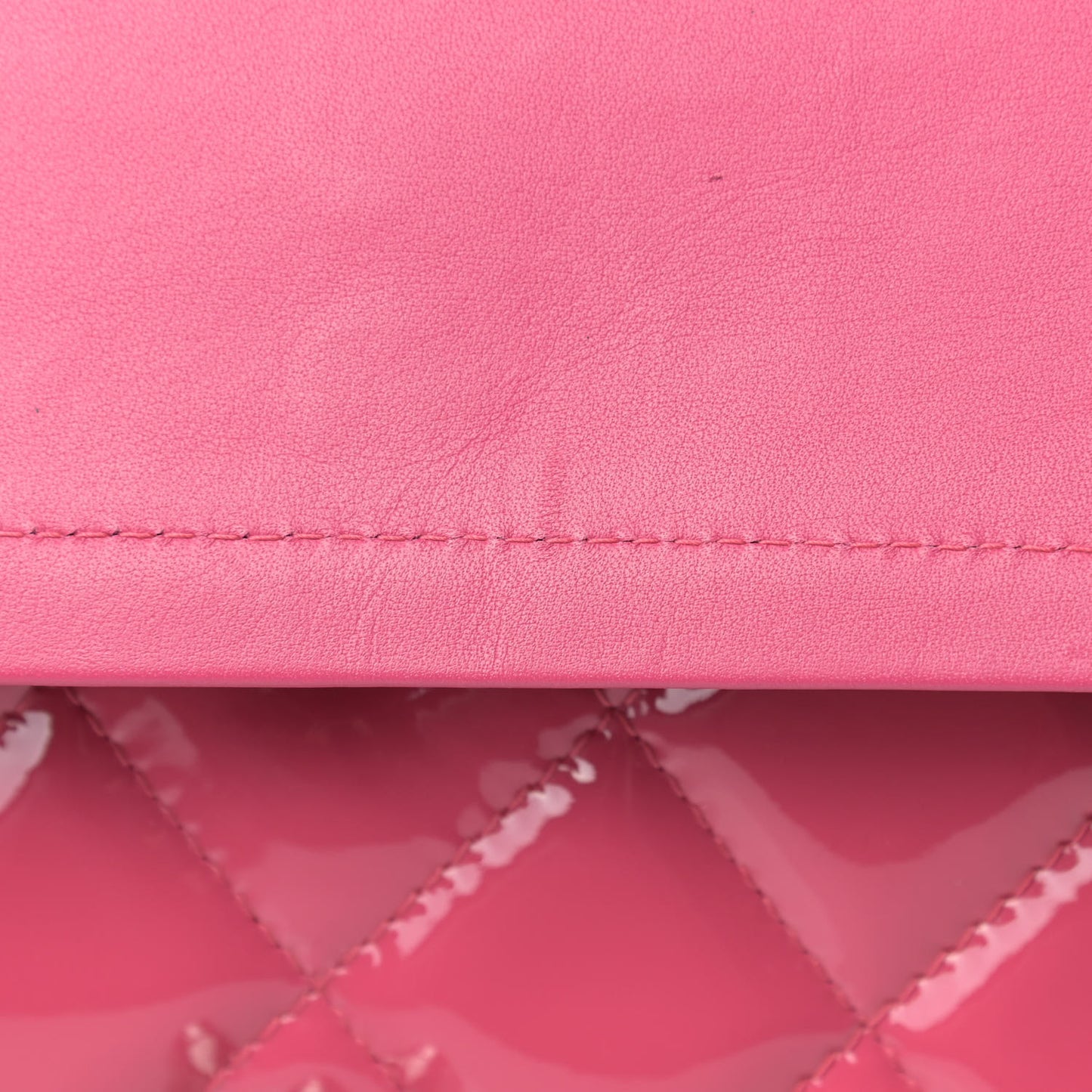 Patent Quilted Jumbo Double Flap Pink