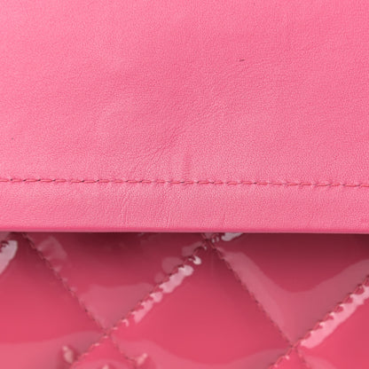 Chanel Patent Quilted Jumbo Double Flap Pink 10 of 13