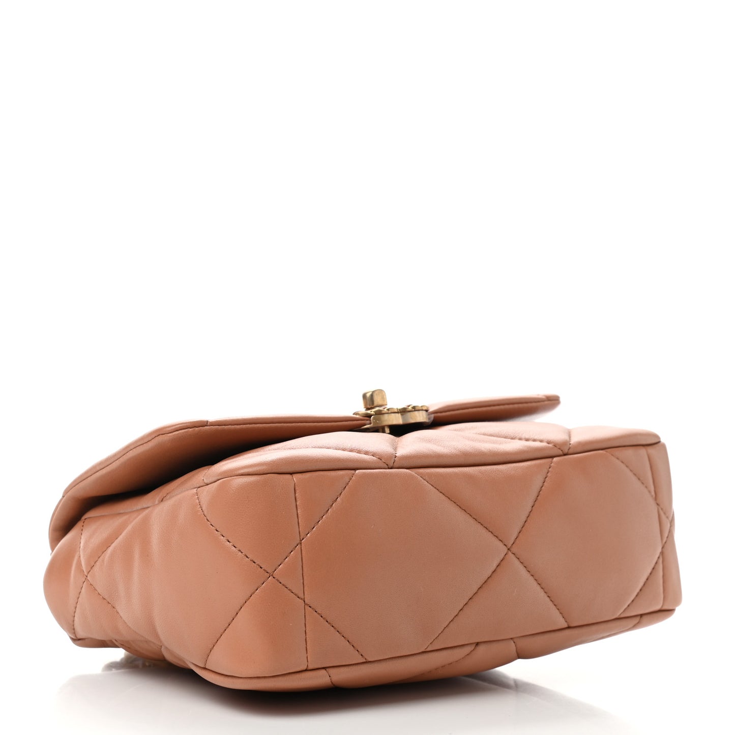 Lambskin Quilted Medium Chanel 19 Flap Brown