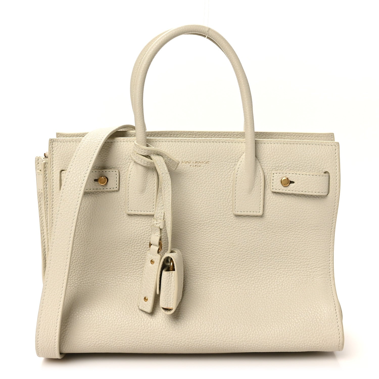 Saint Laurent Grained Calfskin Baby Sac De Jour Souple Ivory 1 of 10
