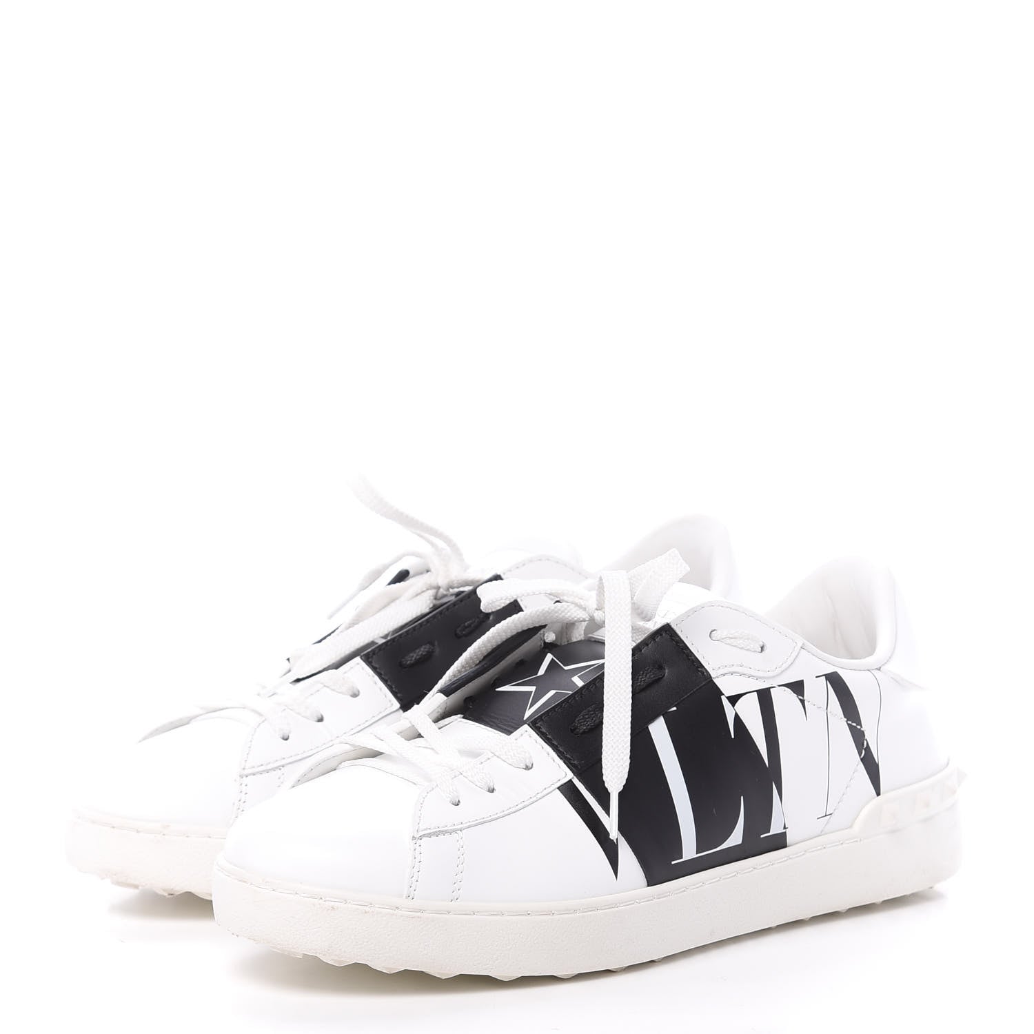 Valentino Garavani Calfskin Star VLTN Mens Rockstud Open Sneakers 41 White 3 of 11